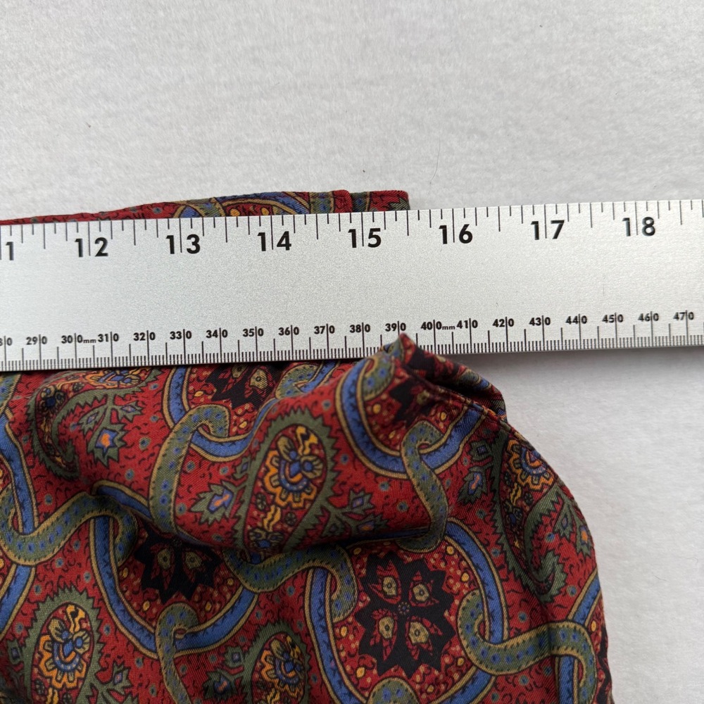Liz Claiborne Vintage Red Paisley Rayon Midi Skirt Womens 14 A-Line‎ Boho Retro - Picture 4 of 7